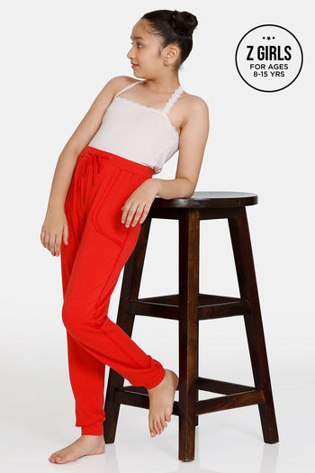 Buy Zivame Girls Loungewear Knit Poly Pyjama - Aurora Red